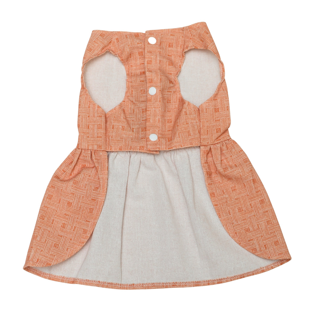 Terracotta Charm - Woven Sunset Dress.